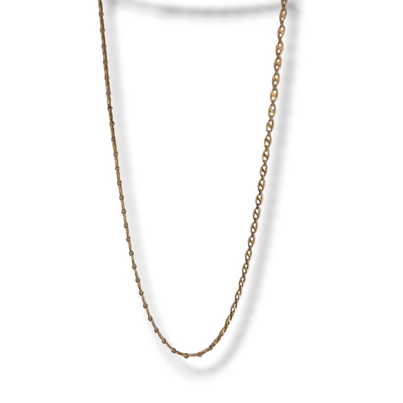 Long Gold Tone Necklace Monet Vintage Anchor Link Chain 80s Maximalist - Picture 7 of 9